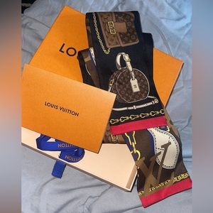 Brand New Authentic LV Silk Scarf/Bandeau